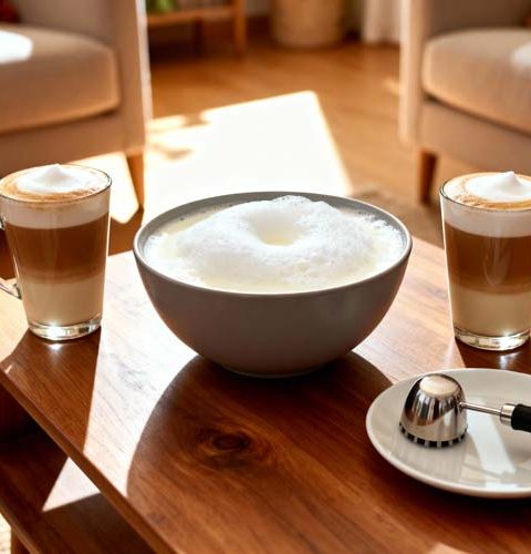 Handmatig melk opschuimen