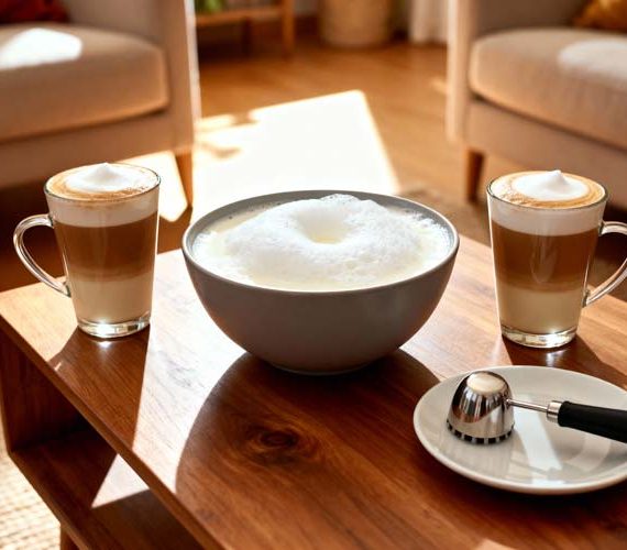 Handmatig melk opschuimen