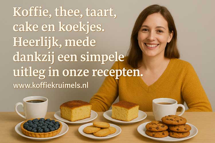 Koffie, thee, taart, cake en koekjes