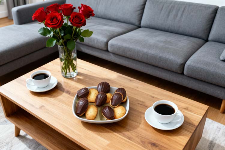 Madeleines met chocolade