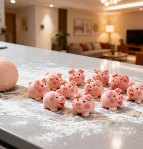 Marsepeinen varkentjes maken