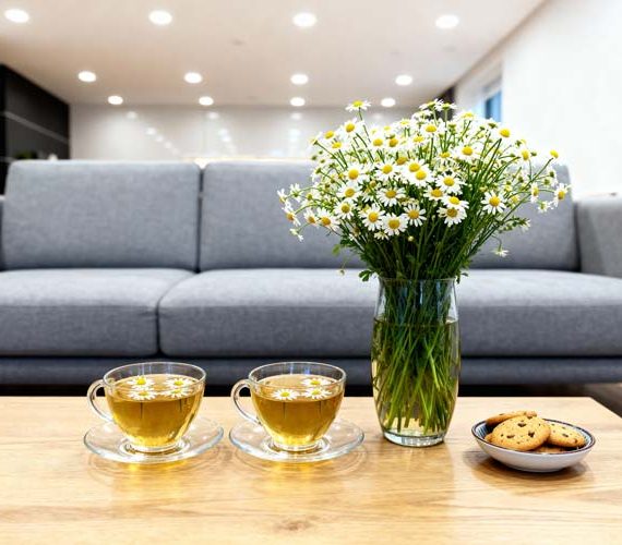 Kamille thee zetten