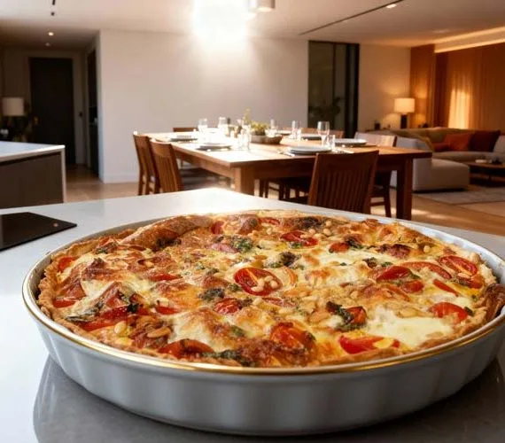 Quiche caprese maken